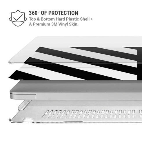 Black and White Stripes MacBook Air 15in (2023-2025) Case plus Skin